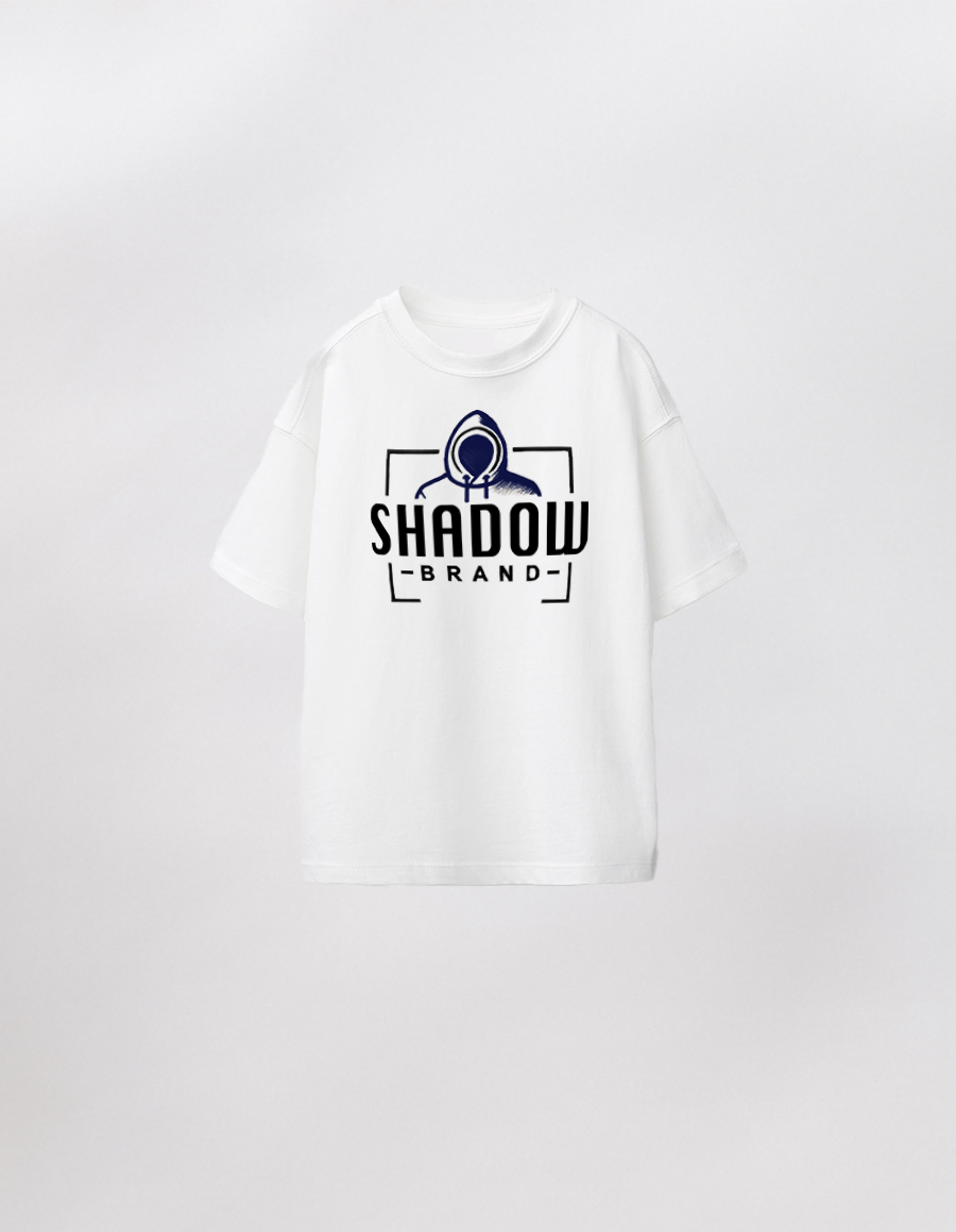 Projekt 4 Koszulka gruba Oversize biała Nadruk Przód + tył - obrazek 2